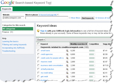 Keyword on Keyword Tool Unterscheidet  Die Antwort Von Google Dazu Lautet